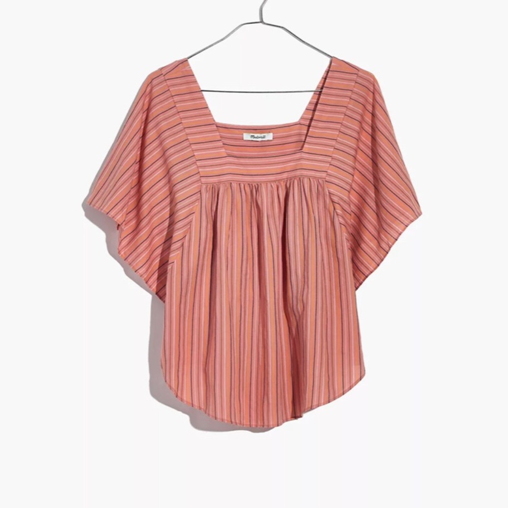 NWOT Madewell Butterfly top in Slope Stripe XL